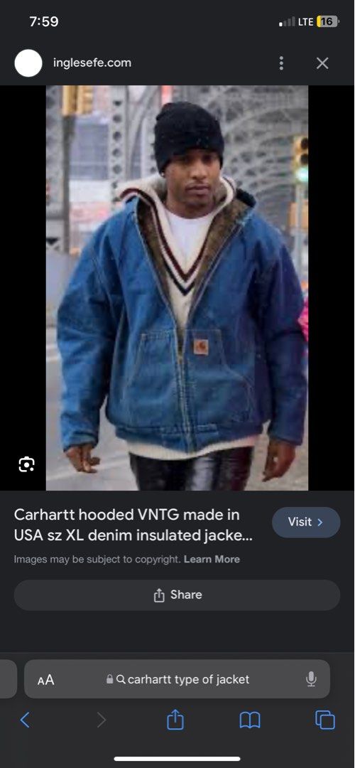 Carhartt denim hooded jacket on sale