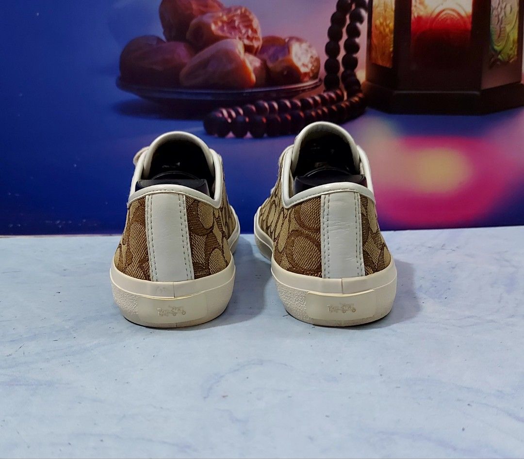 Sepatu Coach A00970 Empire Comfort Brown Canvas Womens Size 37 (24cm)