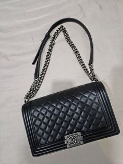 Chanel Boy Large in SHW