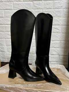 Charles & Keith Knee High Boots Black Size 5