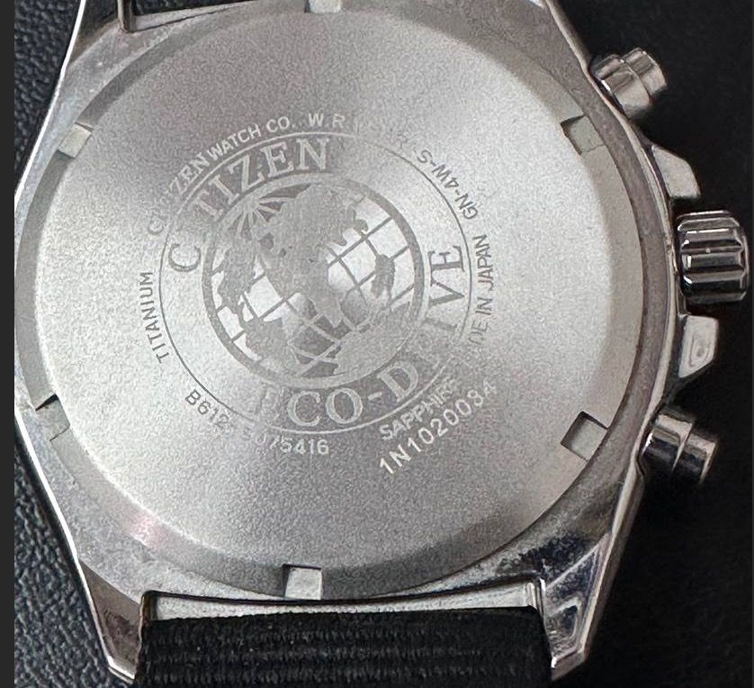 Citizen Eco Drive Chronograph Watch GN 4W S Titanium Sapphire Solar Powered Elegance