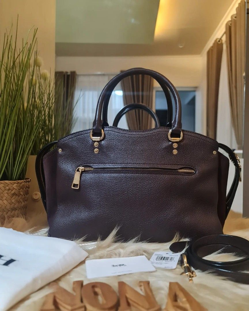 Coach drew satchel hotsell oxblood