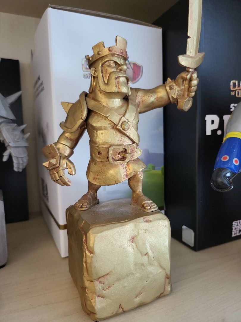 COC Gold Barbarian Statue Limited Edition, Hobbies & Toys, Memorabilia