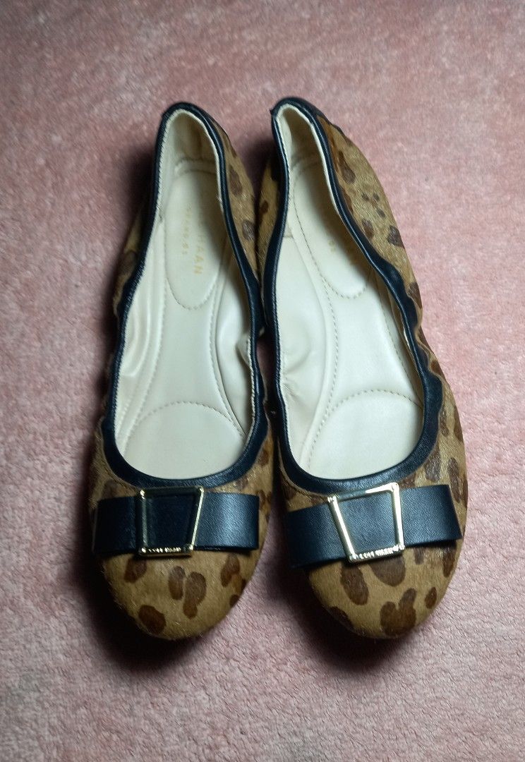 Cole haan leopard print flats hot sale
