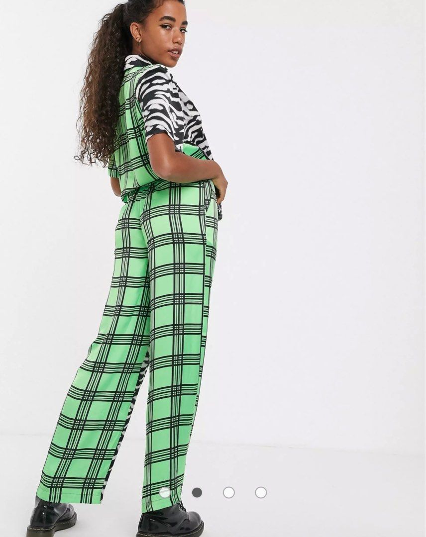 Collusion tartan trousers discount