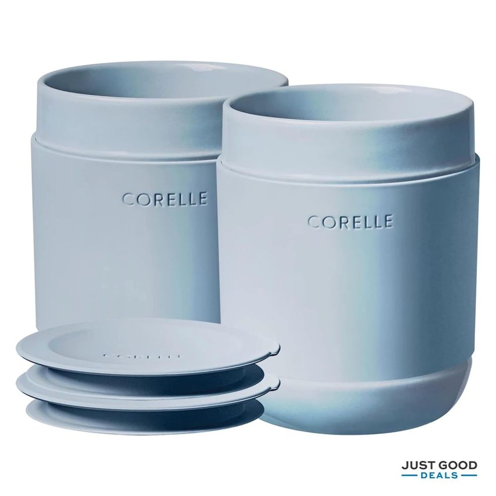 Corelle Stoneware 16-Pc Dinnerware Set, Handcrafted Artisanal Double Bead  Plates, Meal Bowls, Bowls and Tumblers, Solid and Reactive Glazes, Dining  Plate Set, Nordic Blue : : Home