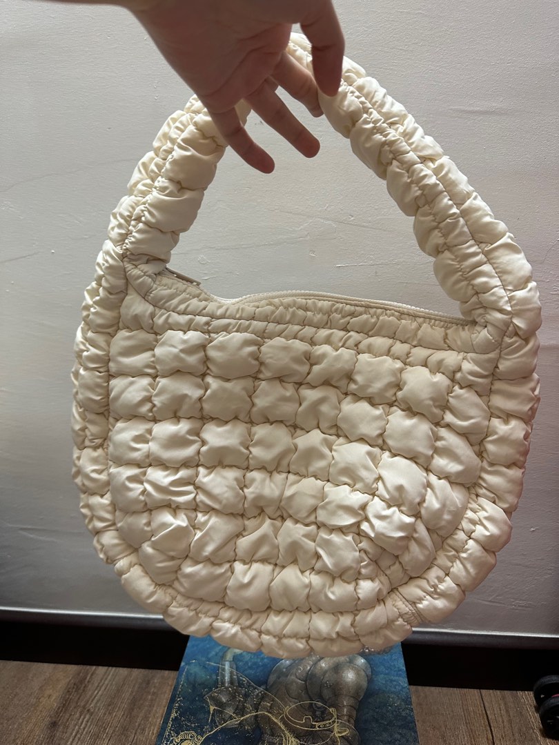 COS, Bags, Cos Quilted Oversized Shoulder Bag Off White