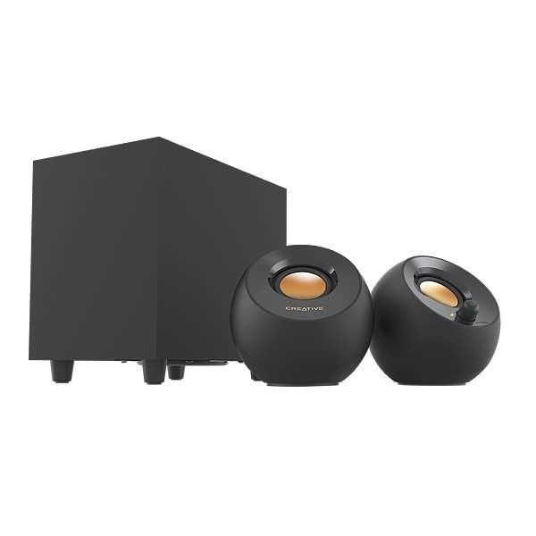 Creative Pebble Plus 2.1 USB Desktop Speaker with Subwoofer (Category: Soundbars, Speakers & Amplifiers) located in San Juan City. Submitted by princessshyph (Listing ID 1268532513, Image 3). Description: Creative Pebble Plus Creative Pebble Plus is a set of 2.1 USB desktop speaker with subwoofer, powered by USB connectivity and connected to devices through the universal 3.5mm AUX-in cable. • Powerful 2” Mid-range drivers with a 4” down firing po