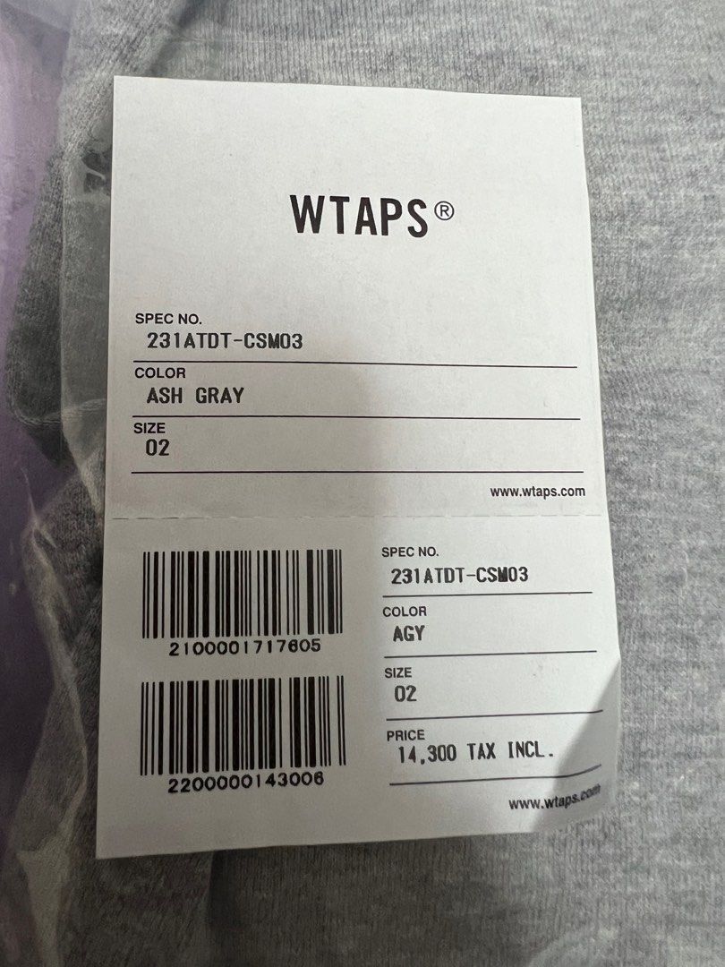 人気の定番アイテム WTAPS PEAK OUT / LS / COTTON ASH GRAY - トップス