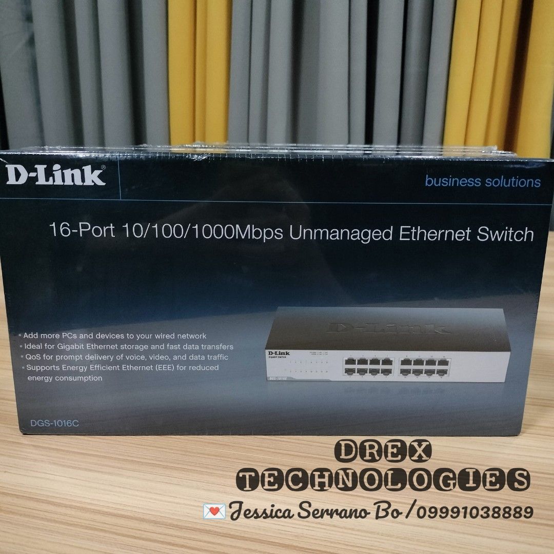 D-Link DGS-1016C D-Link 16-Port Gigabit Switch- Metal Casing ...