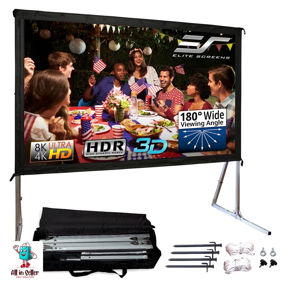 Elite Screens Yard Master 2, 90 inch Outdoor Projector Screen with