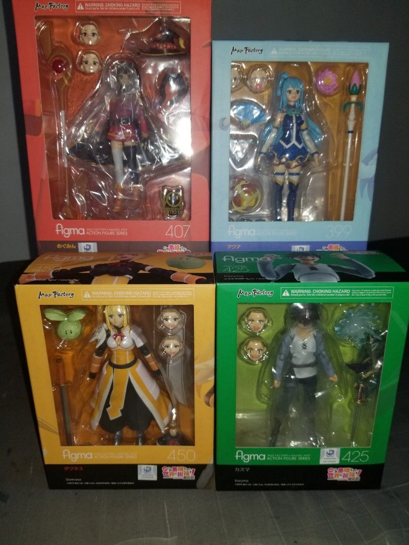 Figma Konosuba Set no issues (Category: Figurines & Statues) located in Paranaque City. Submitted by showboat (Listing ID 1268580456, Image 1). Description: selling as set. need for medical expenses slightly negotiable.