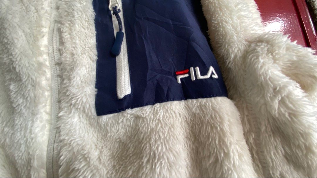 Fila fluffy coat discount