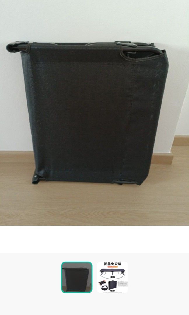 Foldable elevated bed (Category: Homes & Other Pet Accessories) located in Singapore. Submitted by chevyang (Listing ID 1268569597, Image 2). Description: selling foldable bed as dog prefers to sleep on cushions so rarely used. bed is able to fold up for easy transport as per picture 2 107cm x 62cm x 20cm.