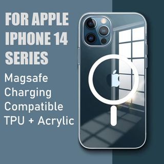 For Apple iPhone 14 Series Premium MagSafe Compatible Clear TPU + Hard Acrylic Back Protection Cover