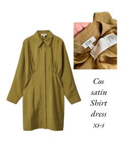 Free sf COS satin shirt dress xs-s