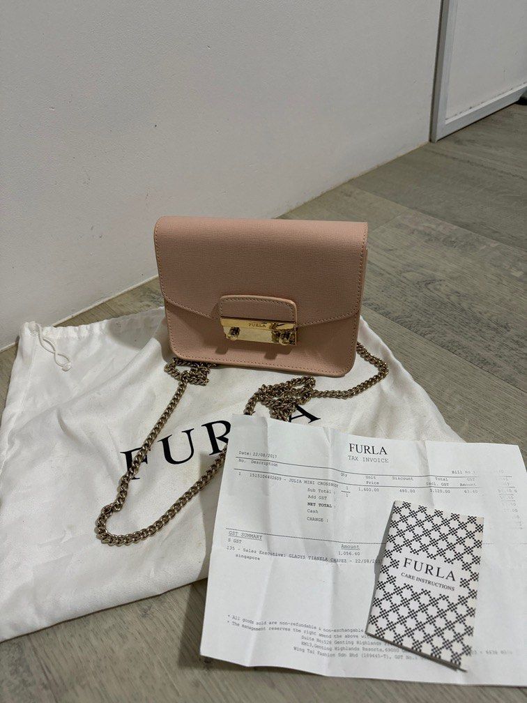 Furla Mini Julia Crossbody in Pale Pink