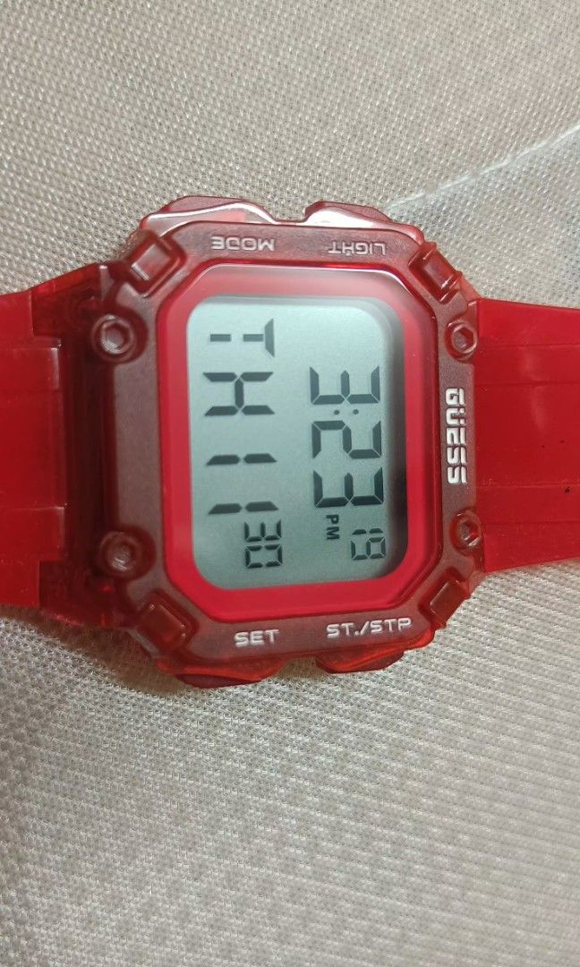 GUESS digital watch, Men's Fashion, Watches & Accessories, Watches on Carousell