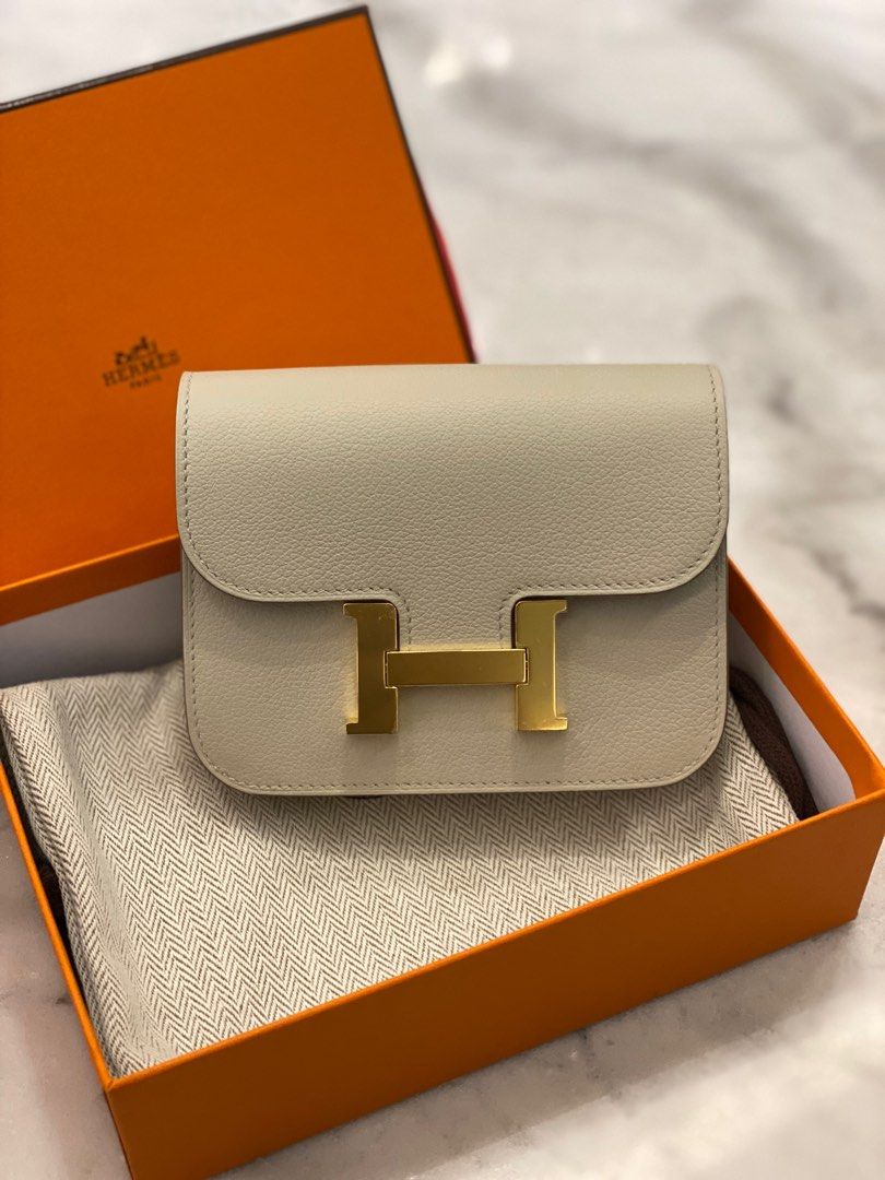 Hermes Constance Slim in Beton Evercolor GHW Luxury Bags