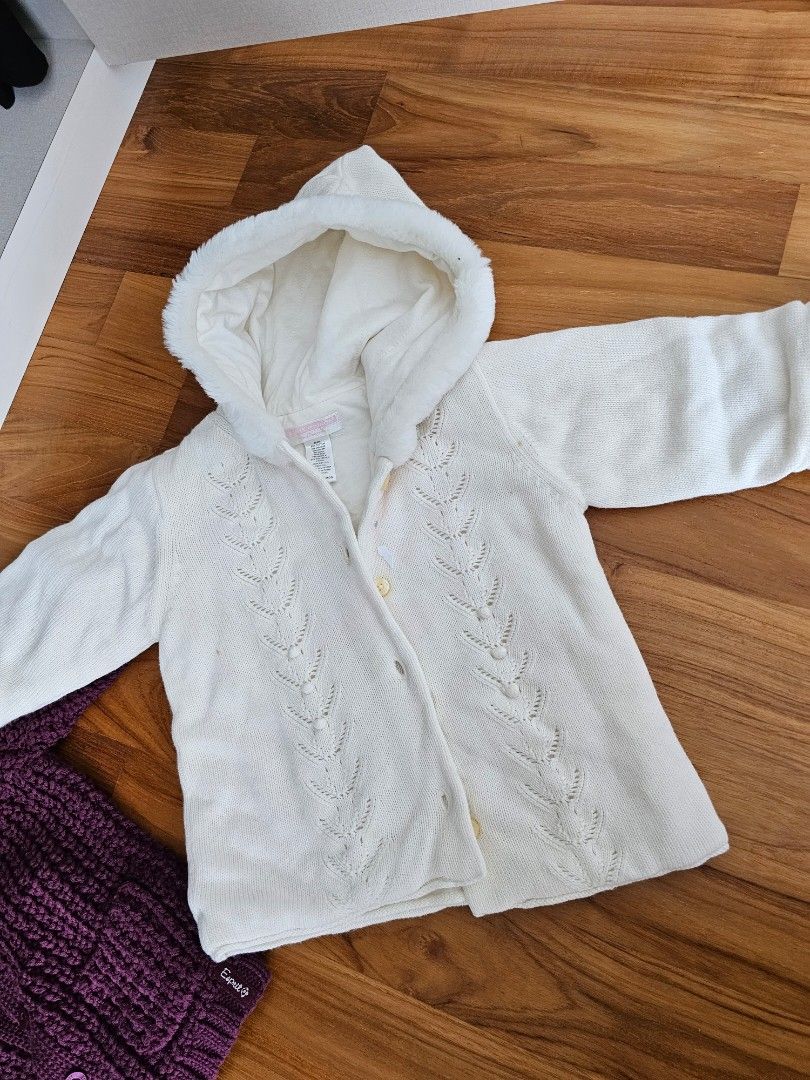 White cardigan discount with hood