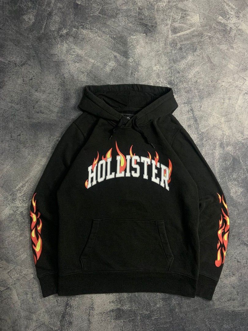 Hollister flame hoodie new arrivals