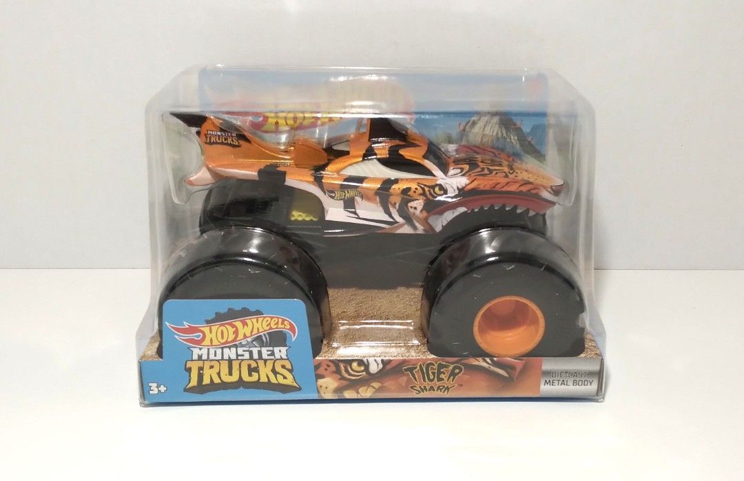 Carrinho Hot Wheels - Monster Trucks - 1:24 - Zebra Shark - Mattel -  superlegalbrinquedos