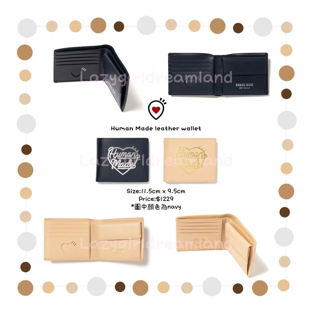 HUMAN MADE LEATHER CARD CACE NAVY