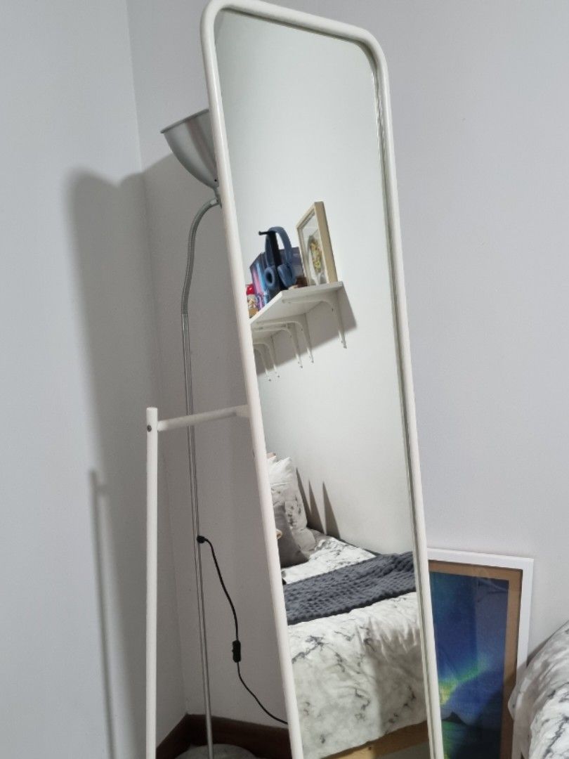 IKEA Knapper standing mirror white, Furniture & Home Living, Home Decor