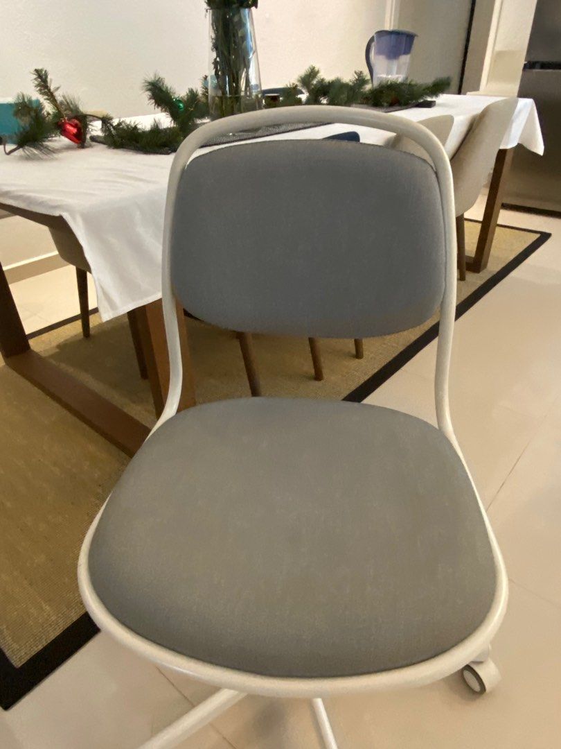 ÖRFJÄLL swivel chair, white/Vissle light gray - IKEA