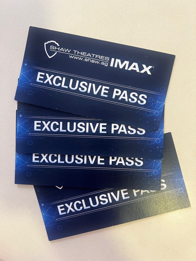 IMAX movie ticket passes, Tickets & Vouchers, Vouchers on Carousell