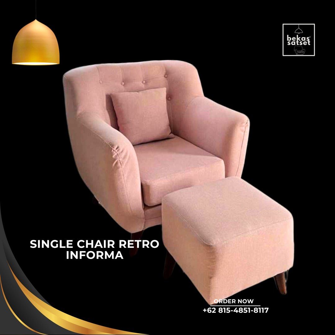 INFORMA Single Chair Retro Perabotan Rumah di Carousell