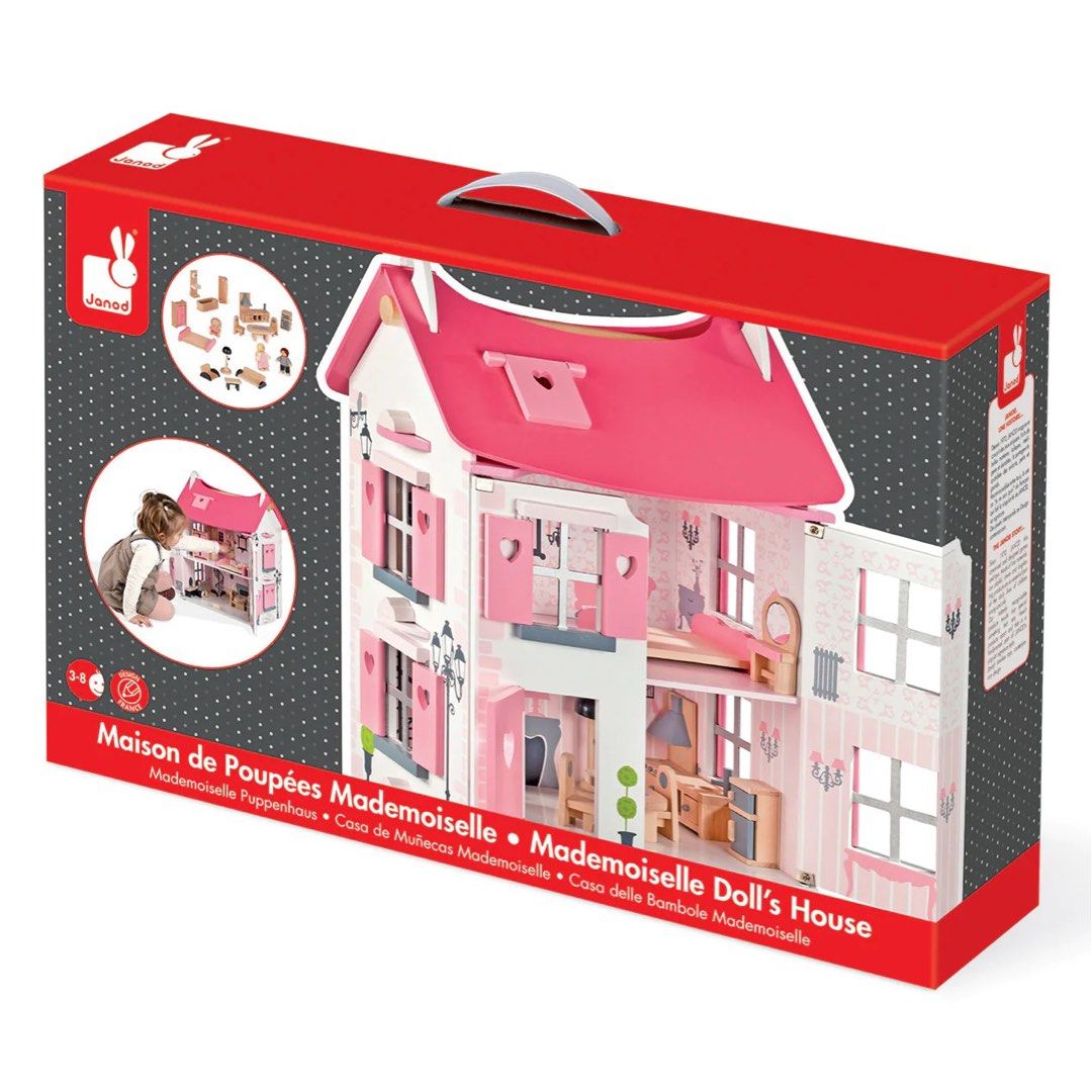 Janod wooden dollhouse, Hobbies & Toys, Toys & Games on Carousell