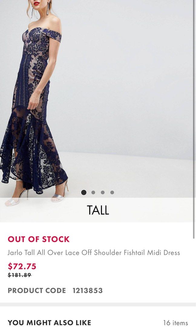 Jarlo off the shoulder gown online
