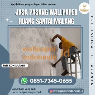 JASA PASANG WALLPAPER RUANG SANTAI MALANG