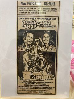 Joseph Estrada • Boots Anson Roa “ Ander Di Saya Si Erap “ - Old Newspaper Clip Cut Outside OPM Filipino Cinema Movie House Poster Wall Print Decor