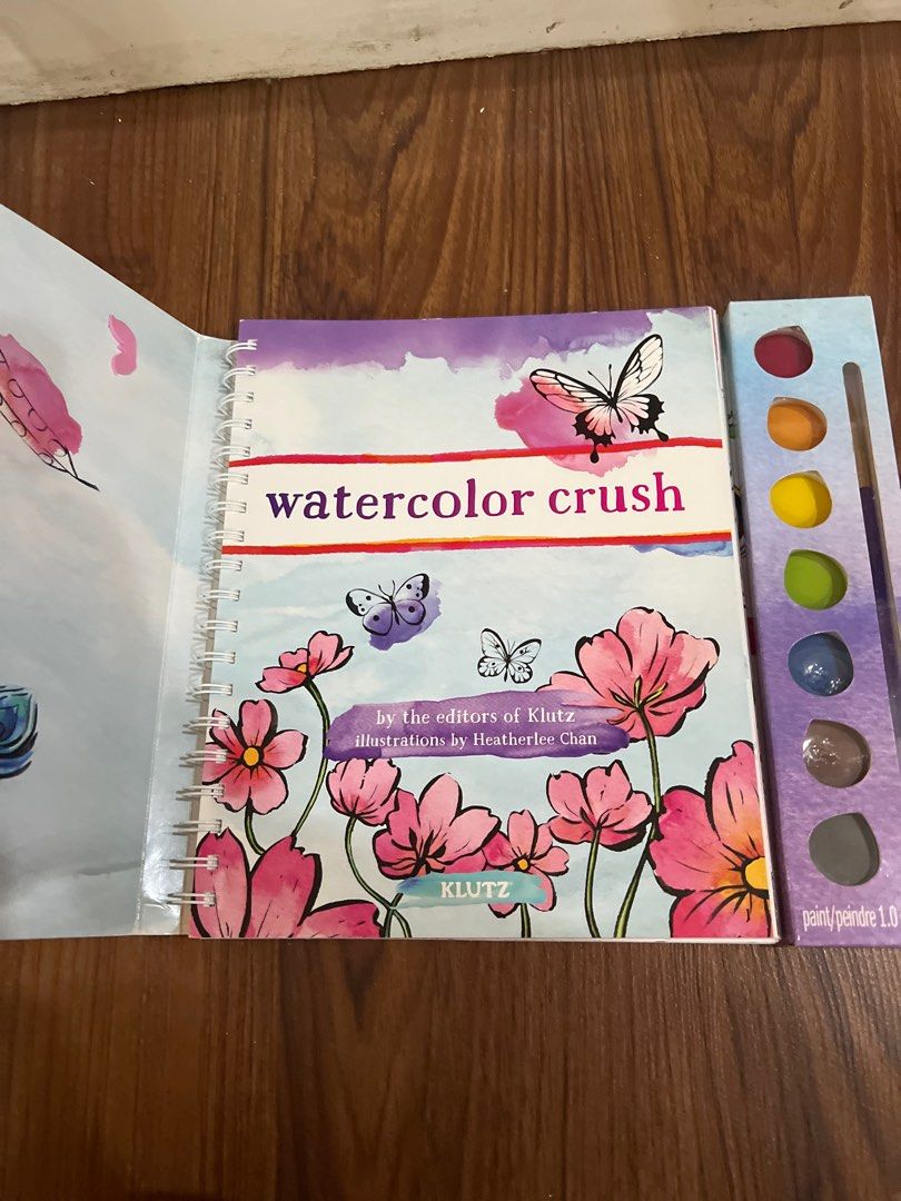 Watercolor Crush: a Watercolor Coloring Book by Klutz - HEATHERLEE