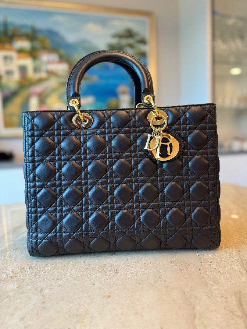 Large Lady Dior Bag Luxury Bags Wallets on Carousell