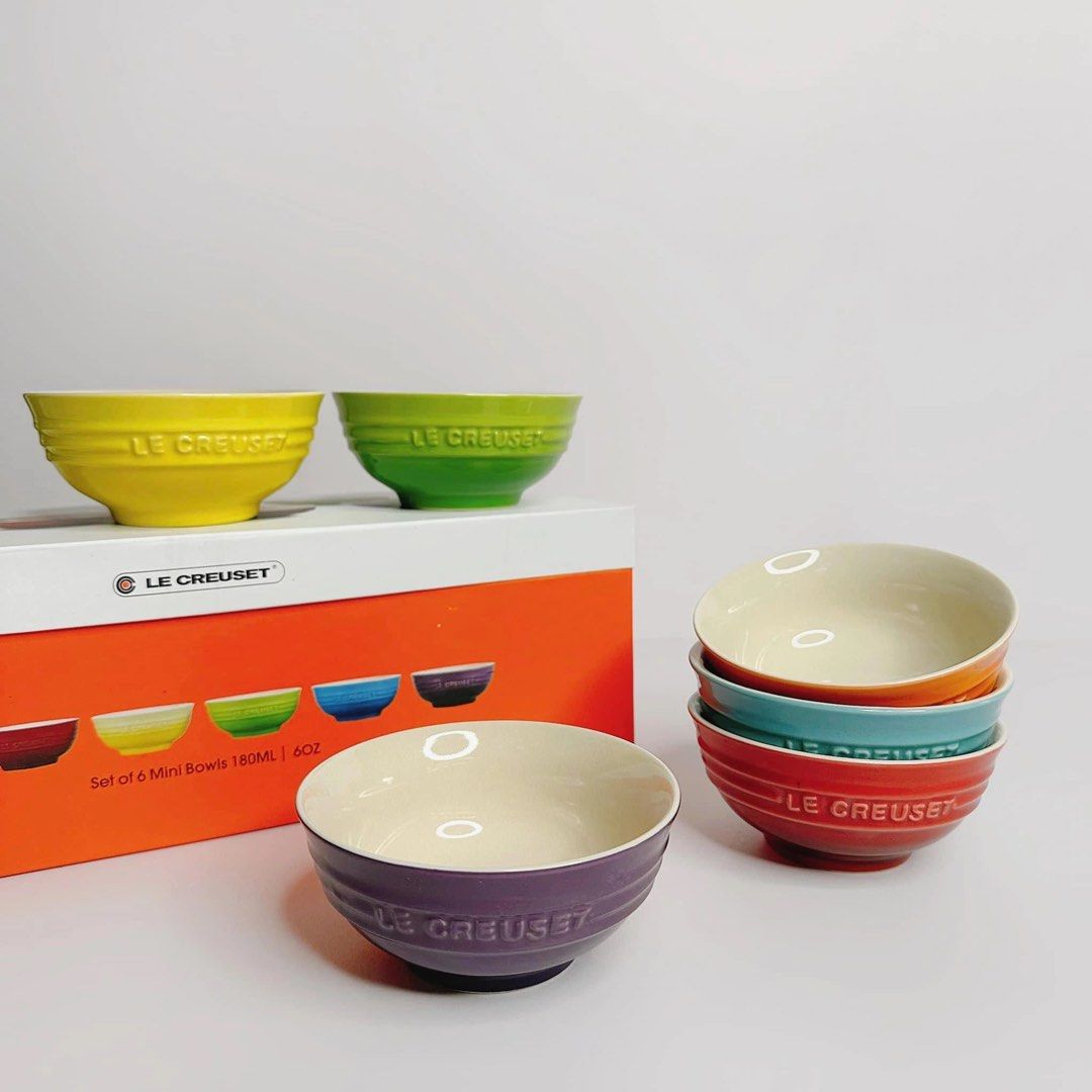 le creuset rainbow bowls