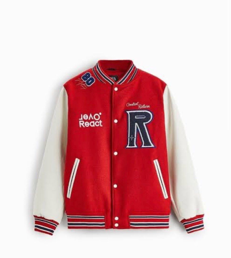 Zara varsity bomber jacket 2025