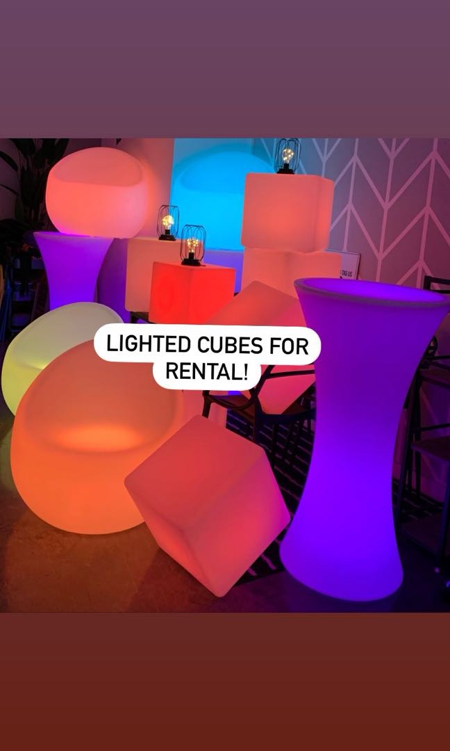 Led cube chair rental online