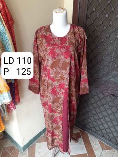 Long Maxi Dress Gamis Wanita Baju Ngaji Batik Kombinasi Manis