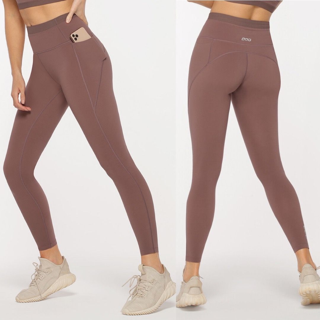 Lorna Jane mauve pocket full length F/L tights alo yoga pants exercise gym  training leggings size S - lululemon 6, Women's Fashion, Activewear on  Carousell