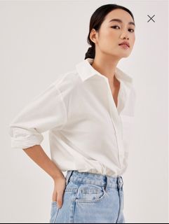 white button t shirt