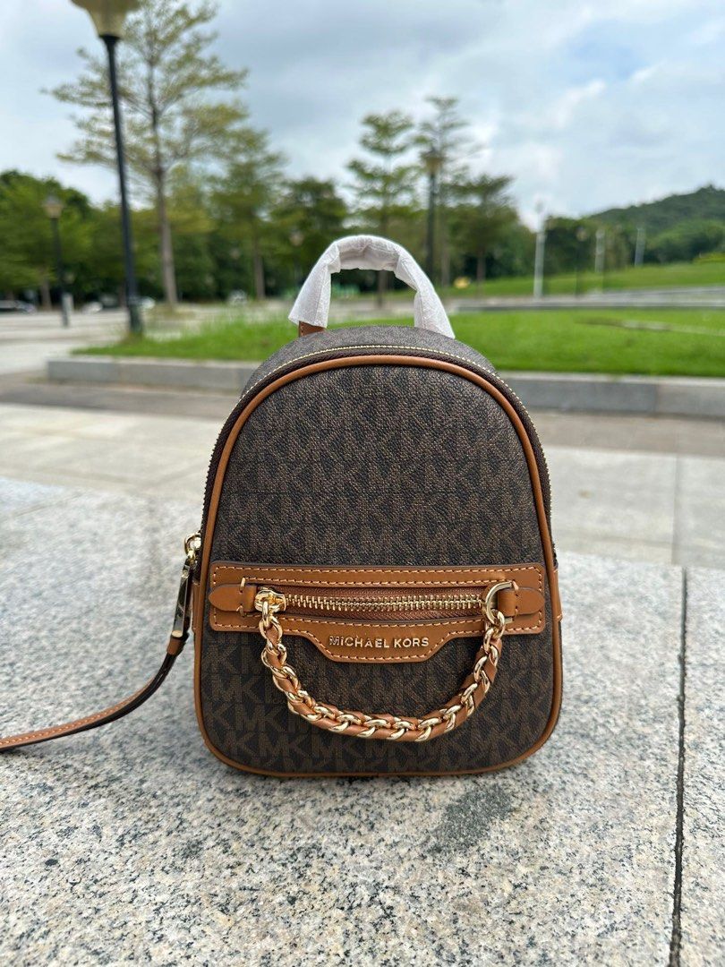 Michael kors brown mini backpack outlet
