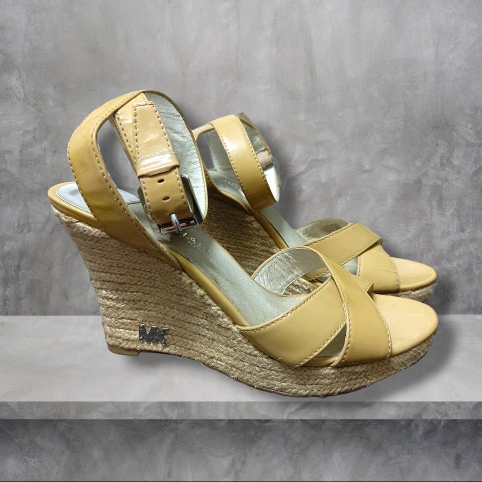 Michael Kors Tan Wedge Size 7 Heels 4 Inches Women s Fashion