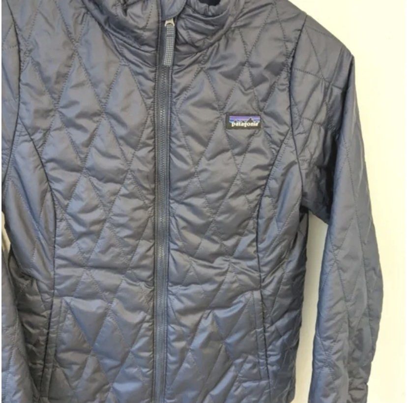 Girls navy sales quilted jacket