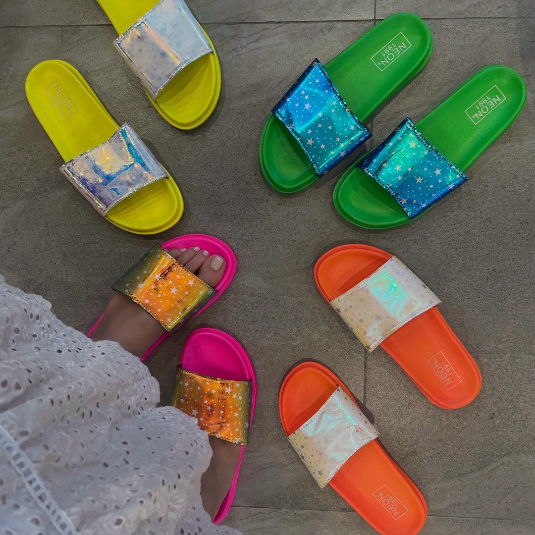 Neon slides women store