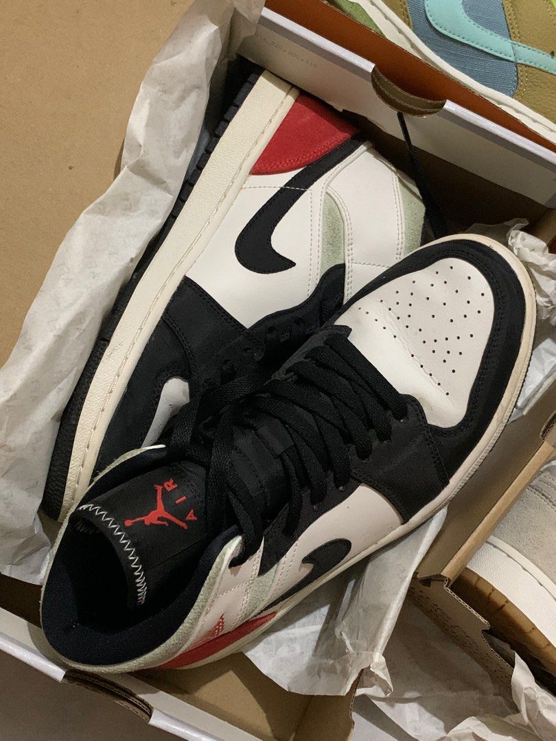 Nike Air Jordan 1 Mid SE Red Black Toe Men s Fashion Footwear