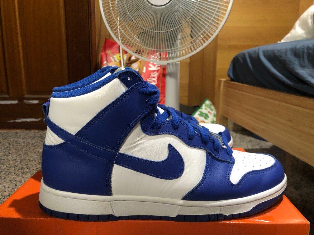 Nike dunk high blue, 他的時尚, 鞋, 運動鞋在旋轉拍賣