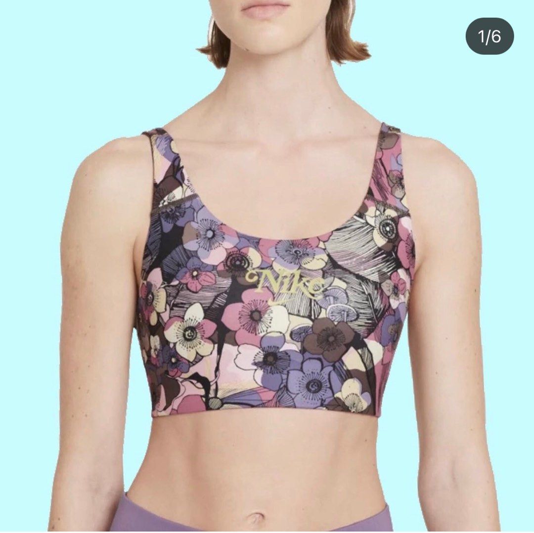 BNWT Nike Swoosh Sports Bra Women - Light Blue, Women's Fashion, Activewear  on Carousell